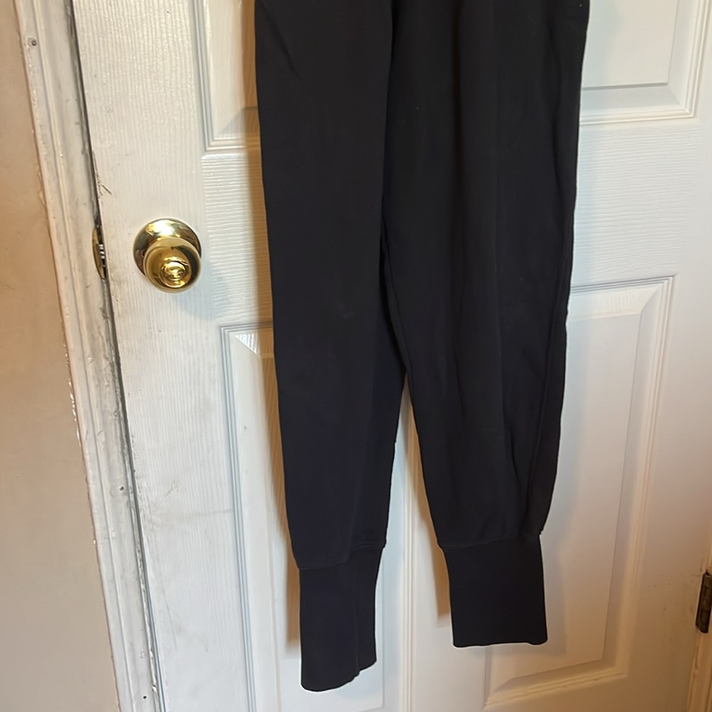 Black Women's Jogger Jumpsuit - Casual Pullover Romper - Picture 9 of 11